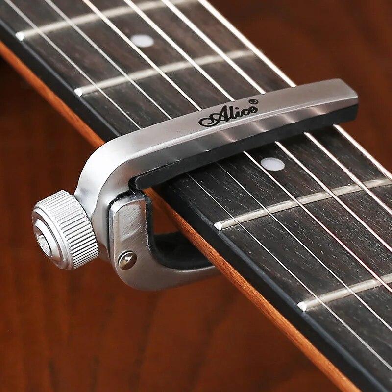 Alice Guitar Capo Adjustable Roller Metal Perfect Quick Change Tune for Electric Acoustic Guitar, Bass, Violin, and Ukulele