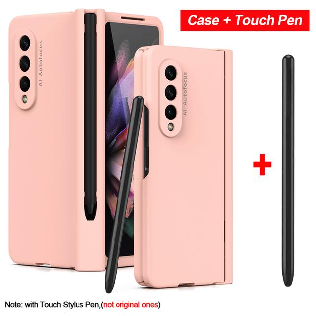 With Touch Pen Hinge Full Protection Capa For Samsung Galaxy Z Fold 4 5g Case Pen Slot Front Screen Glass Z Fold 4 Cover