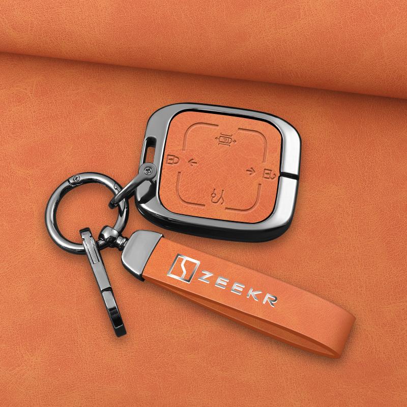 Car Key Cover Zeekr 001 007 009 Zeekr X Nfc Key Pack Zinc Alloy Leather Car Key Fob Case