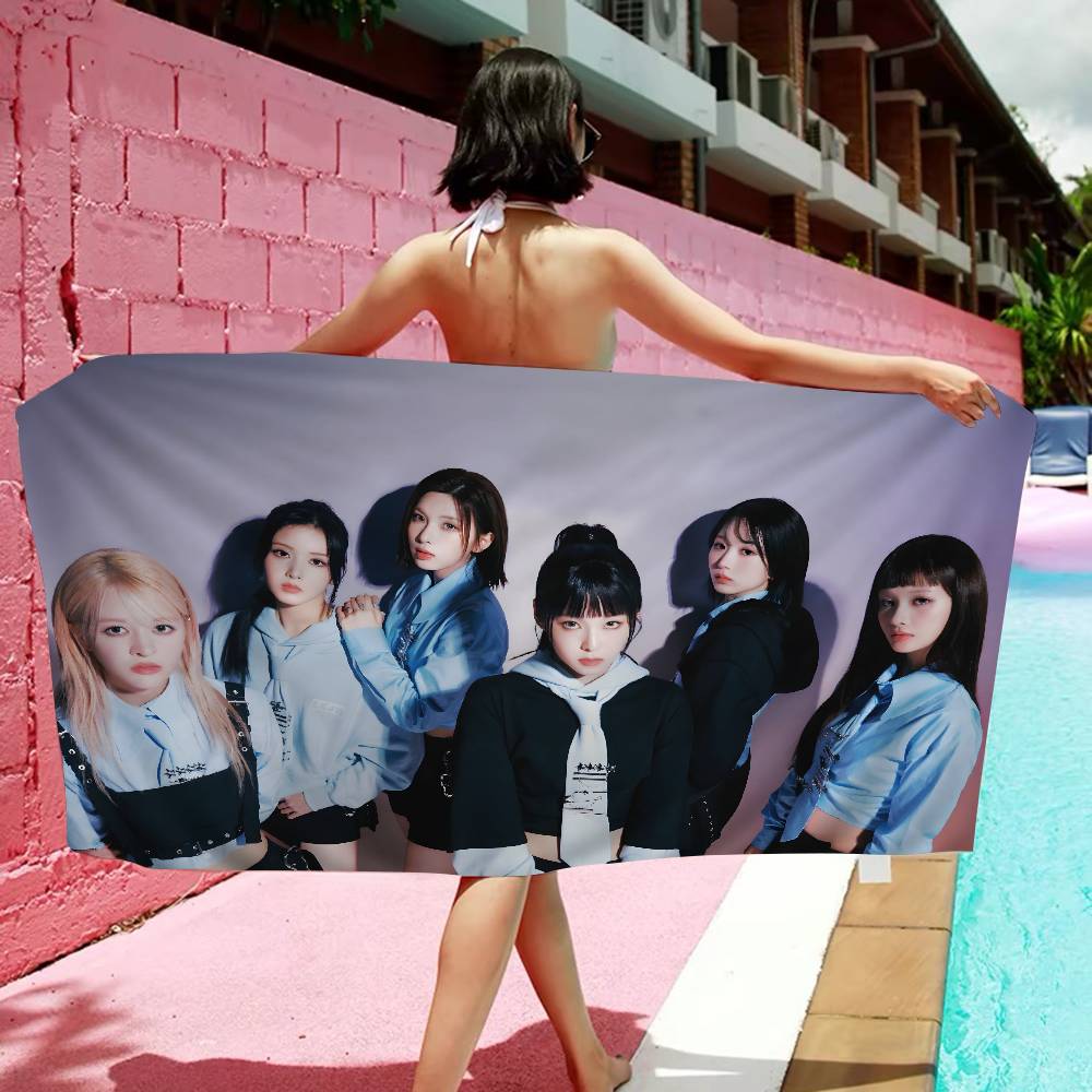 Girlgroup Unique N-NMIXX Beach Towel Colorful Bath Towels For Girl Microfiber Quick Dry Sand Free Beach Yoga Spa Gym Pool