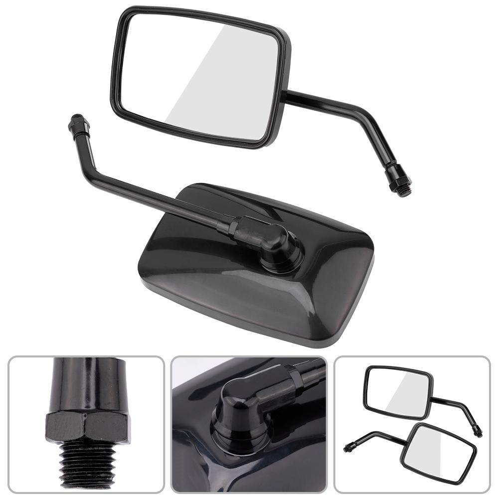 2Pcs Motorcycle Street Bike Modified Square Rearview Mirror Rear View Side Mirrors