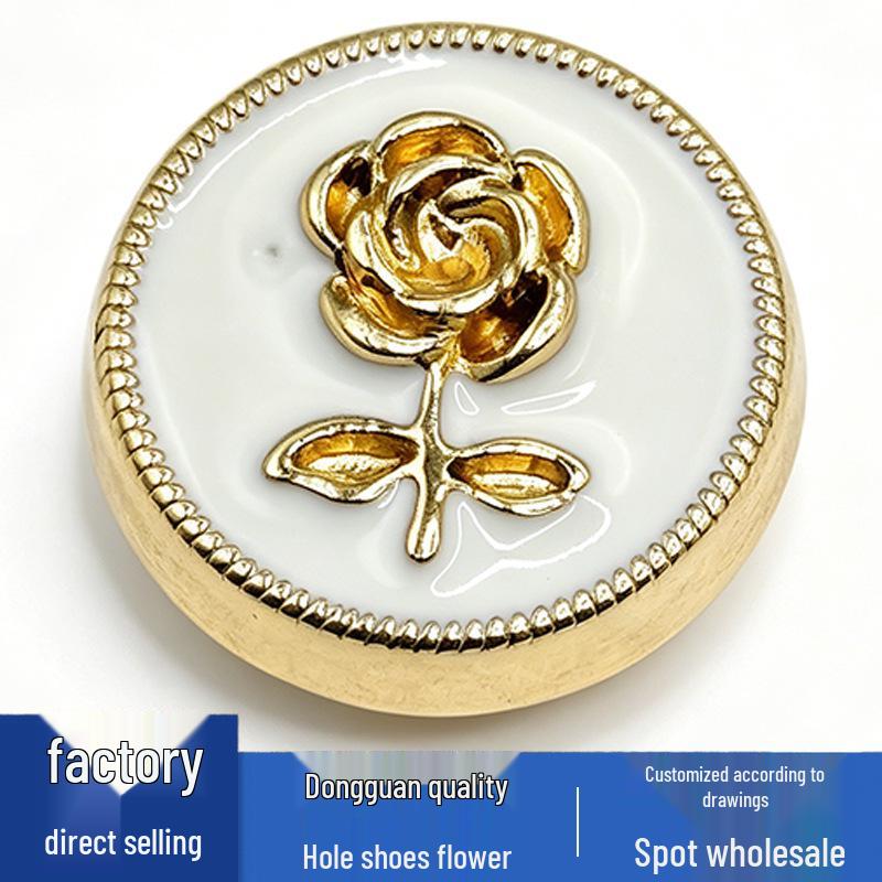 Charming Cartoon Flower Shoe Charms: Metal, Diamond, Pearl Crocs Accessories