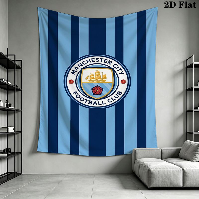 Manchester City Football Club Crest Bedding 1 Duvet Cover 2 Pillowcase Without Core Soft And Comfortable Christmas Birthday Gift Bedding Set