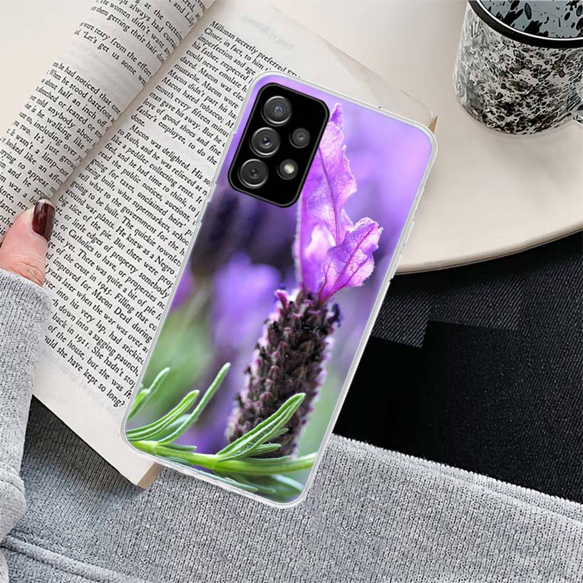 Simple lavender Purple flowers Phone Case for Samsung Galaxy A17 A16 A15 A14 A13 A57 A56 A55 A54 A53 A37 A36 A35 A34 A33 A26 A25