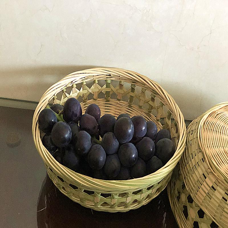 Bamboo Weaving Basket Set: Fruit Basket, Rice Washing Bowl, Snack Plate, Steamed Bun Holder, Storage Basket, Rice Sieve, Winnowing Tray.