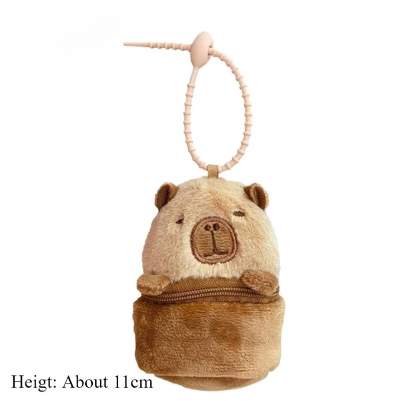 1/3/5/10/20PCS Adorable Capybara Plush Coin Purse Cute Water Pig and Bamboo Panda Keychain Perfect Christmas Gift