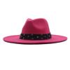 European and American New Felt Jazz Hat British Gentleman Woolen Colorful Diamond Ribbon Top Hat