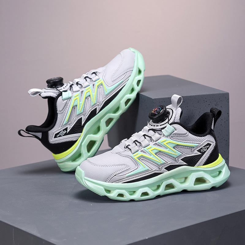 

Tom cat classmate boy new spring and summer mesh breathable TOM boys button sneakers lightweight wear-resistant running shoes 39 inner length about 24.9cm.