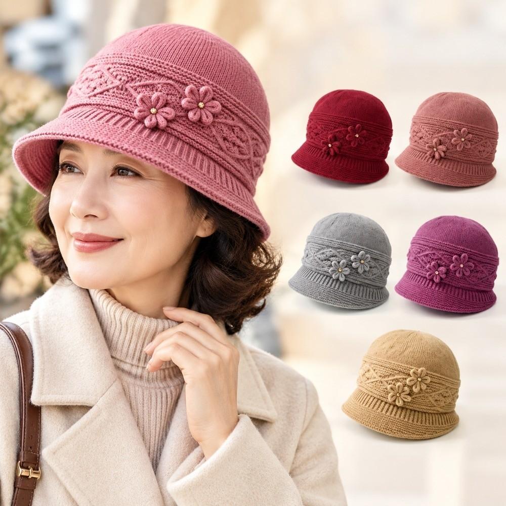 Thickened Winter Bucket Hat Windproof Knitted Beanie Gift Ready Fisherman Hat  Walking