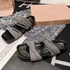 Flats Women Slippers Crystal Shoes Summer Casual Cozy Woman Sandals 2025 Beach Flip Flops Dress Walking Mujer Zapatos