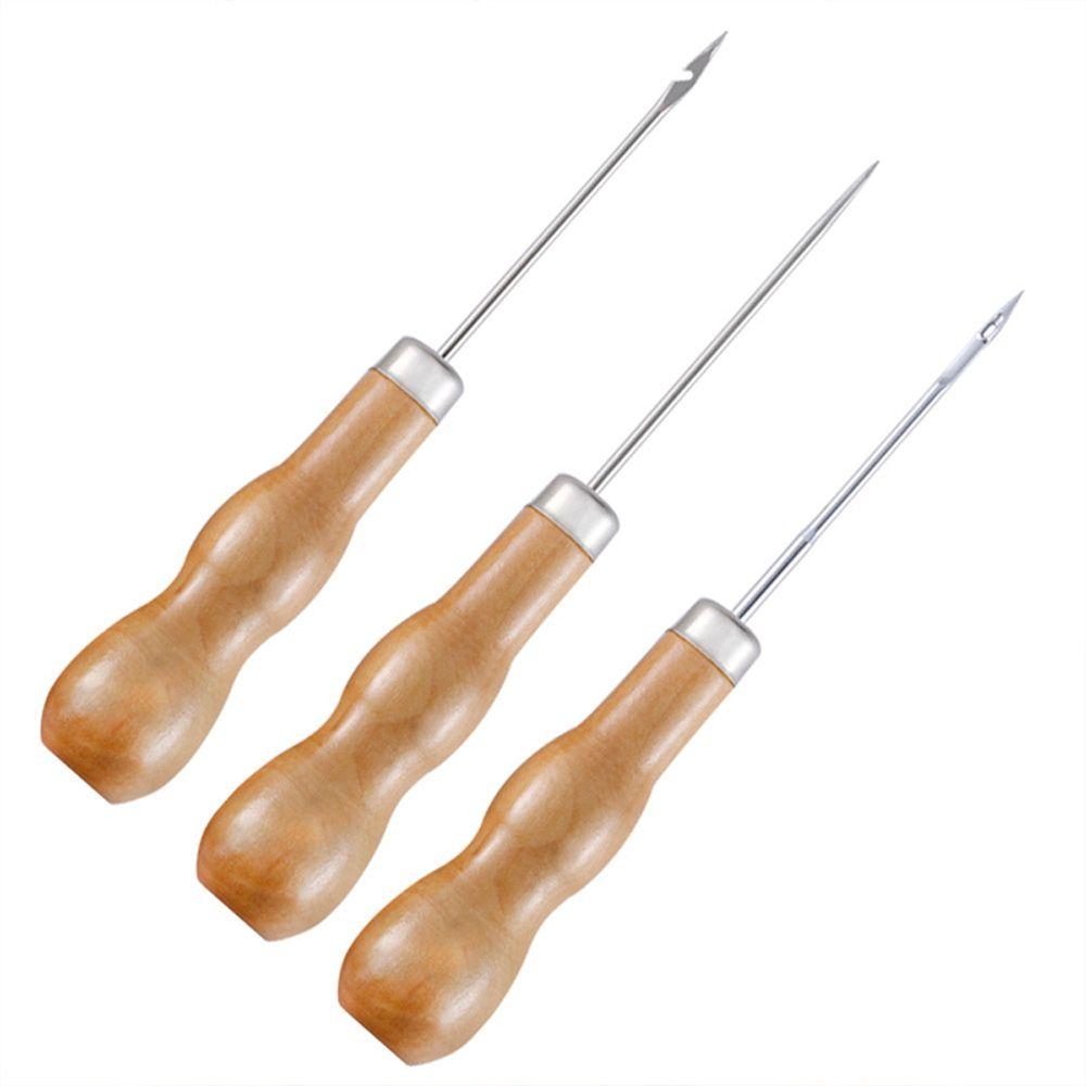Handle Shoes Punch Canvas Sewing Tool Hole Maker Shoe Repair Needles Sewing Awl Hand Stitcher
