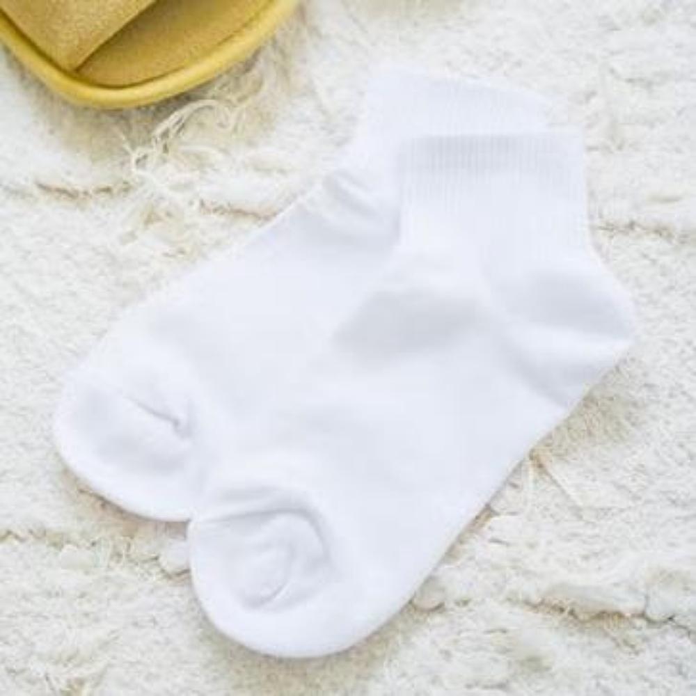 Women's Front Toe Reinforced Short Socks [5~8(US) 2.5~5.5(UK)36~39(EU)] White