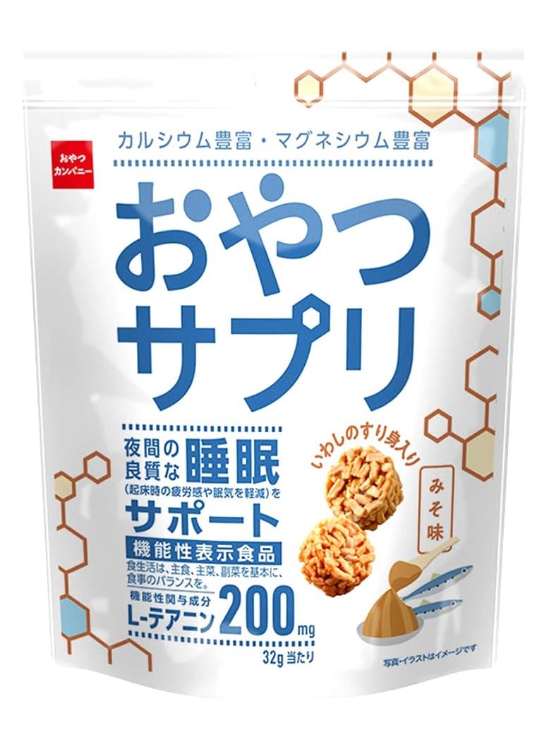 

Oyatsu Supplement Мисо Вкус 32г x 12 Пакетиков Кальций Функциональное Питание Снеки Зиплок Oyatsu Company [Официальный] L-Теанин