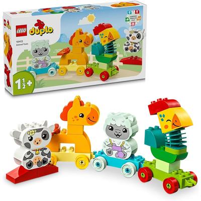 LEGO DUPLO Animal Train Toy Set for Kids 1.5-3 Years Old Educational Building Blocks 10412