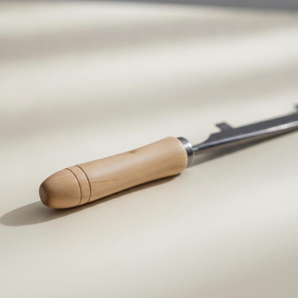 Sierra para Limpiar Ranuras de Trastes Mango de Madera Profundización Precisión para Luthiers, Diapasón