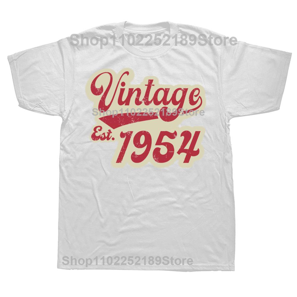 72 Year Old Gifts Vintage Est 1954 Limited Edition Birthday TShirt Harajuku 71th Party Retro Short Sleeve Mens Clothes