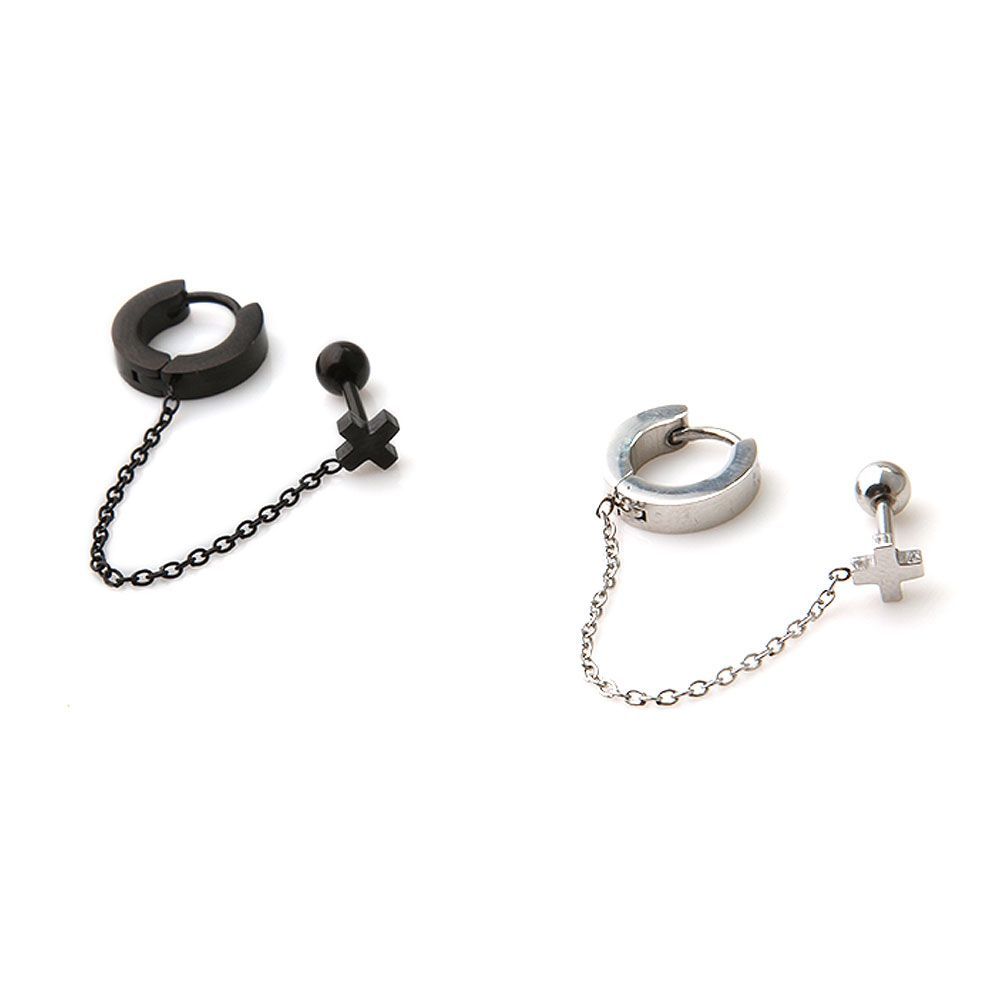 Surgical Piercing Round Cross Chain Piercing