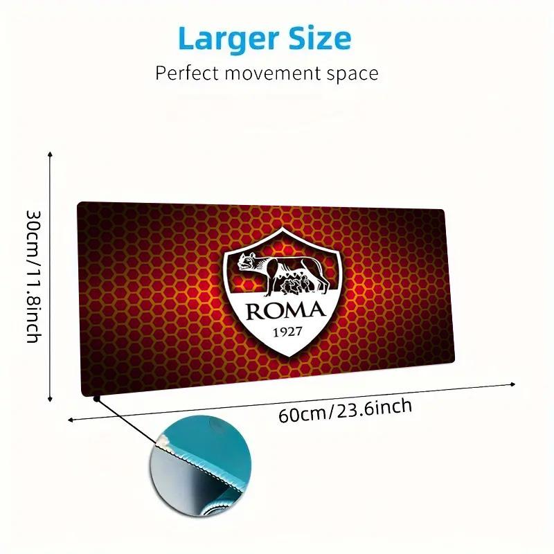 AS Roma Football Color Mouse Pad Large Gaming Table Cushion Non-slip Laptop Tablet Big Mousepad XXL Mat Mini PC Playmat With Lock edge