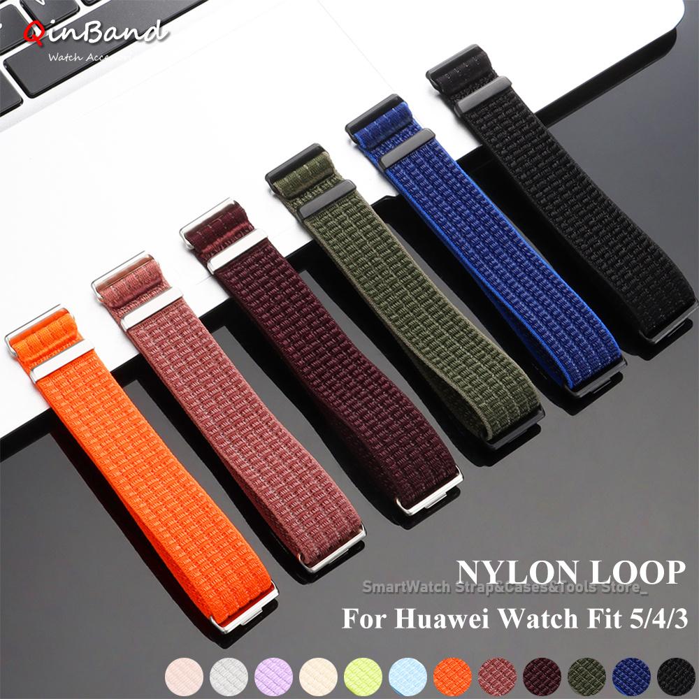 Ribbed Nylon Loop Watch Band for Huawei Watch Fit 5 Pro 4 Pro Sports Bracelet Belt for Huawei Watch 5/4/3 Wristband Accessories
