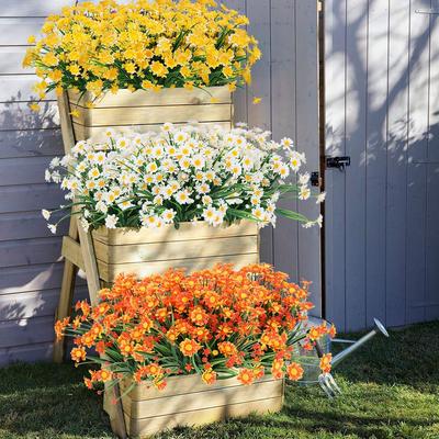 1 Bündel Künstliche Gänseblümchen Kunstblumen DIY Heim Hochzeitsdeko Mit 7 Gabeln Für Feiertagsparty Tisch Vase Blumengeschäft Deko