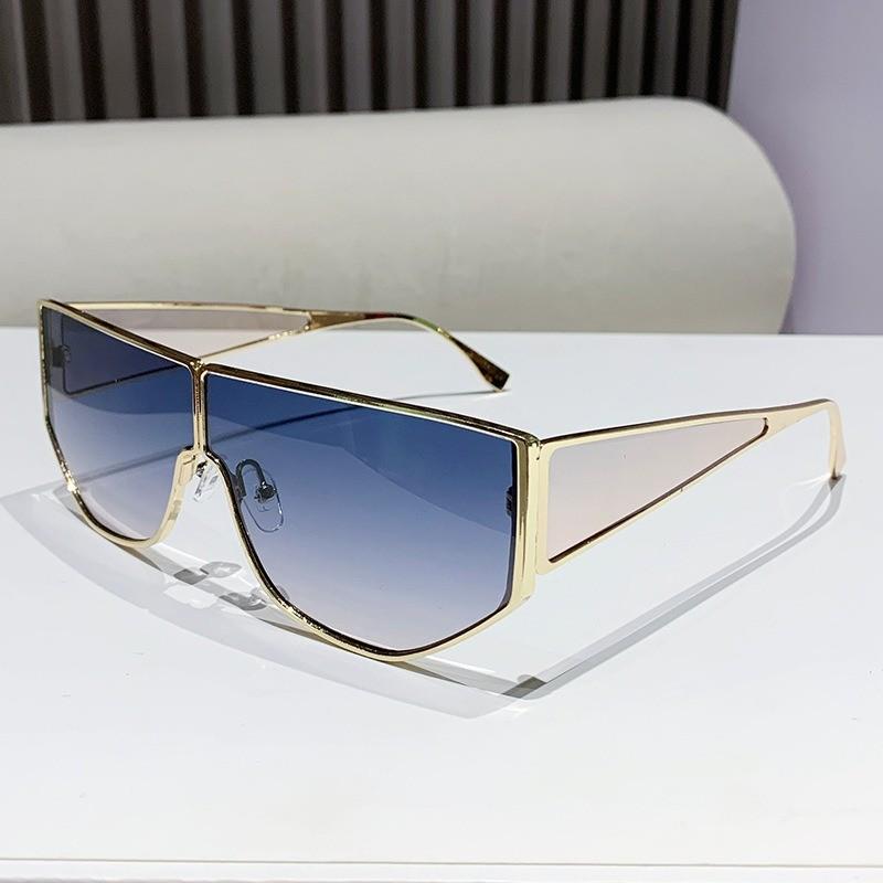 

Hipster Fashion Oversized Square Mirror Sunglasses With Pc Lenses For Men Women BlueYellow