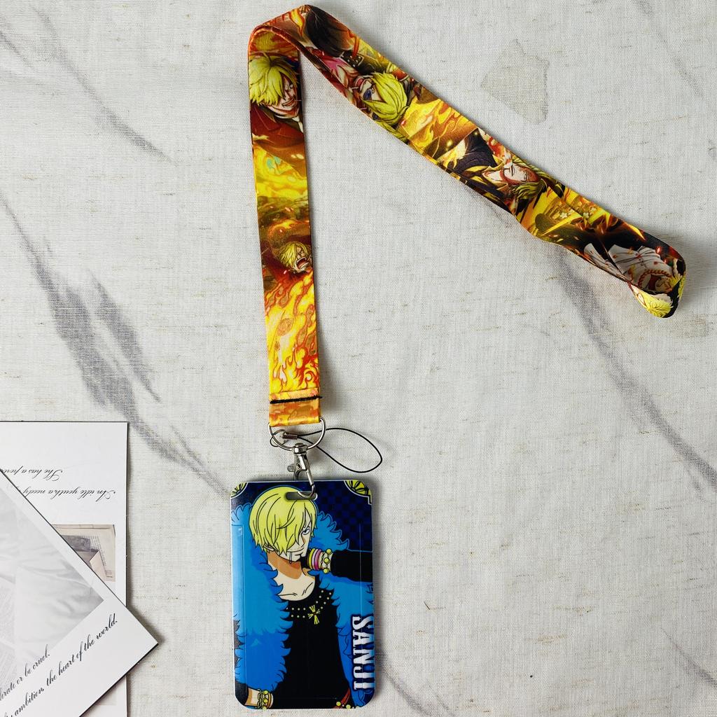 Porta badge portachiavi cartoni animati anime Laccetto da collo per tesserino Portacarte di credito anime Portachiavi Cinghie