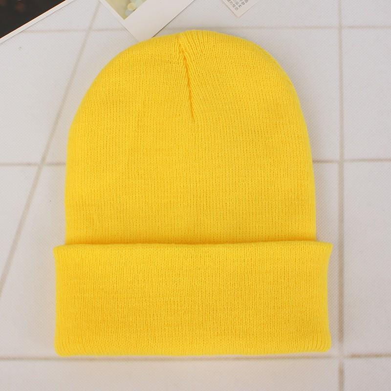 Solid Color Knitted Hat Harajuku Versatile Thin Wool Hat Autumn and Winter Bag Head Warm Melon Fur Hat Men's Cold Hat Women