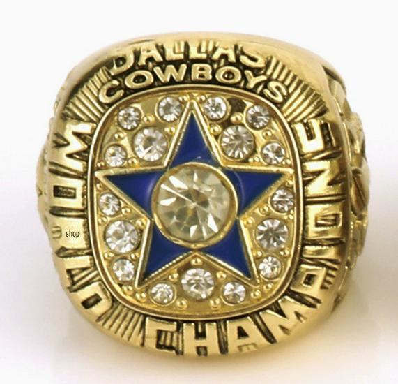Чемпионское кольцо Dallas Cowboys Супербоула 1971 года - Золотое и Серебряное Size 11