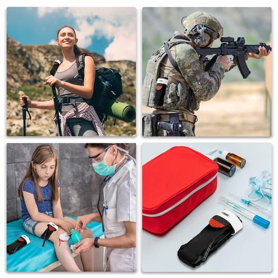 95CM Rotating Buckle Survival Tourniquet Outdoor Camping Combat Hemostatic Control Tourniquet Arterial Emergency Bandage First Aid Survival Gear