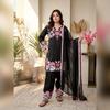 *Launching New  Đěsigner Party Wear Look Pur Glass Satin Top & Farshi Palazzo With Dupatta set*