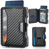Popular One-click Elastic Card, Metal Leather Card Bag, RFID Anti-theft Brush Function, Multi-card Men's Wallet