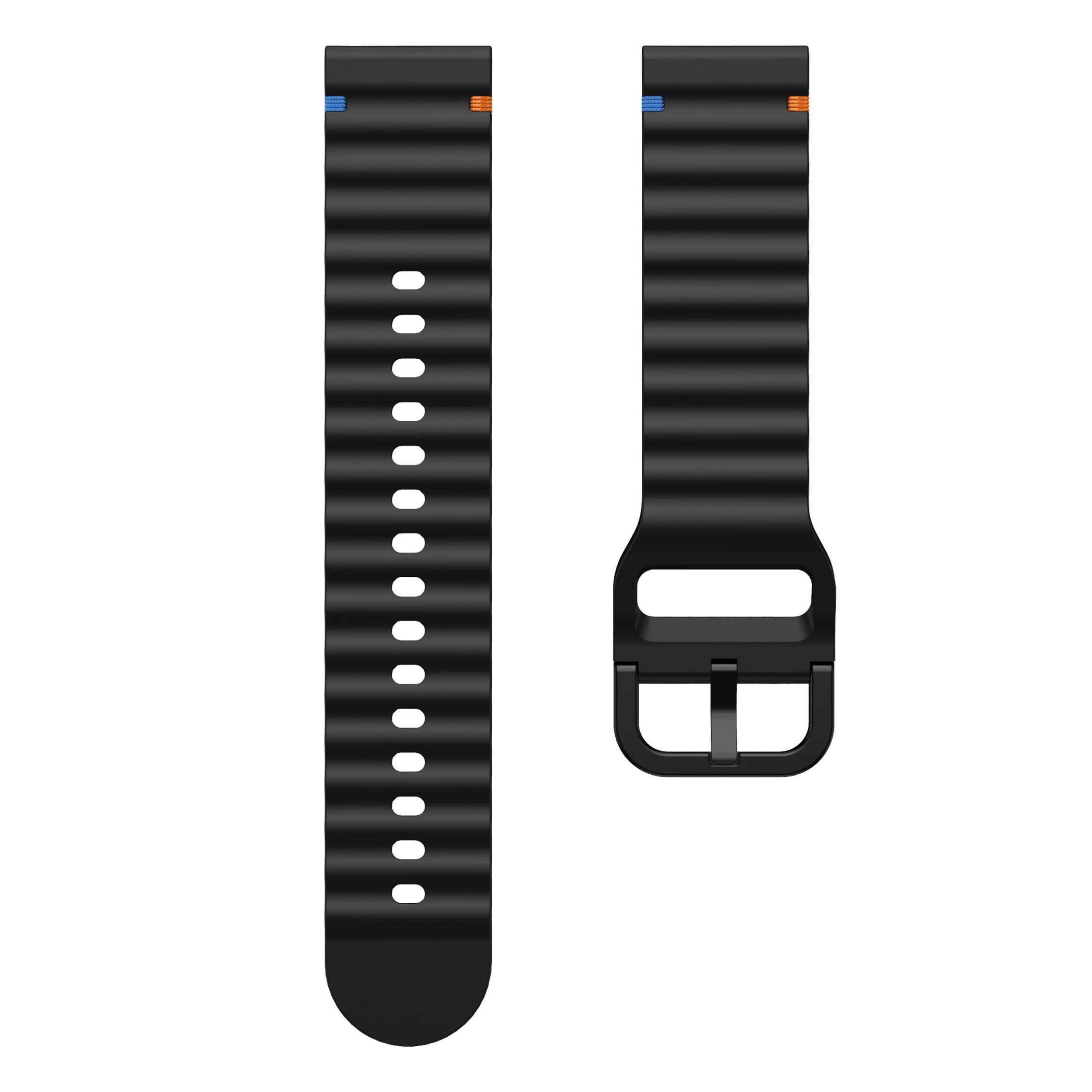 

20mm 22mm Silicone Strap for Samsung Galaxy Watch 7 6 5 4 44mm 40mm 6Classic 43mm 47mm Bracelet for Huawei Watch GT5 4Pro 3 Band 22mm чёрный