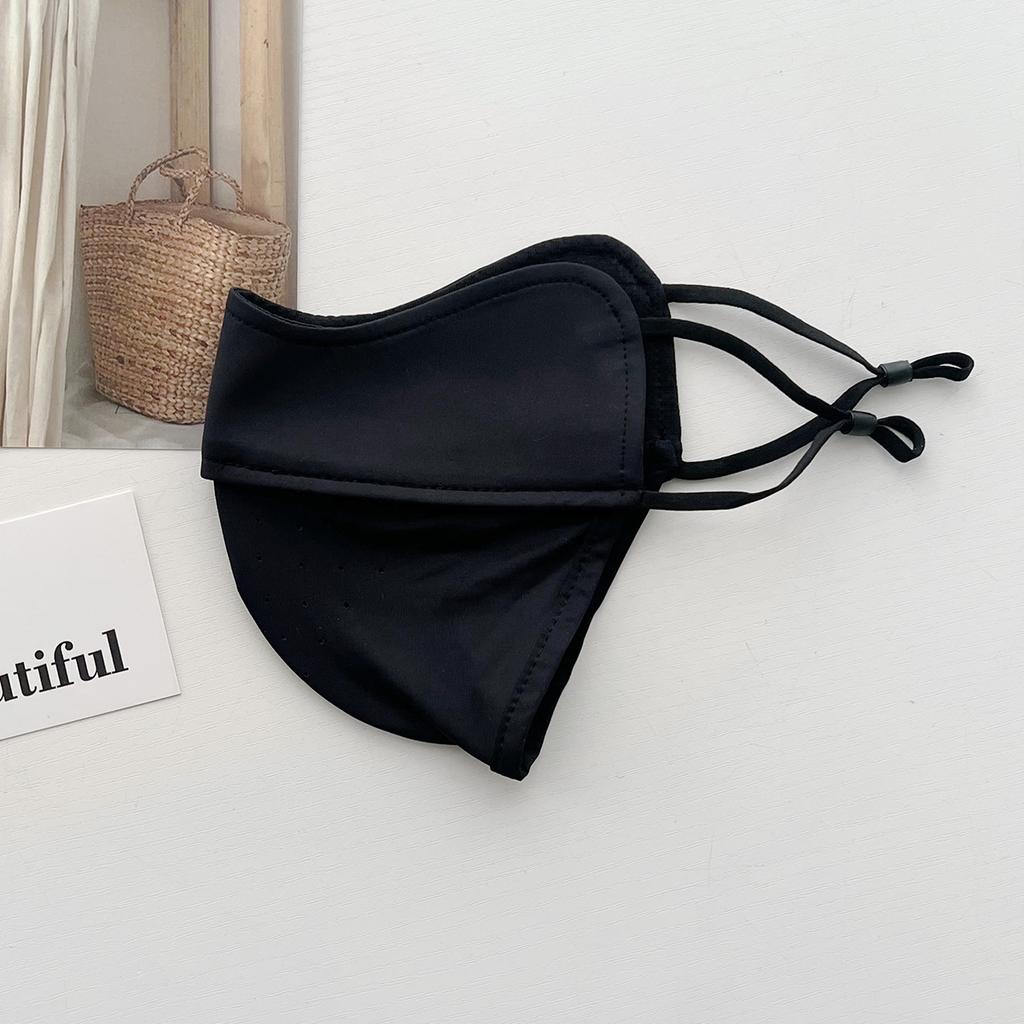 Summer High-Value Sunscreen Three-Dimensional Mask Eye Corner Anti-Ultraviolet Sunshade Mask Solid Color Ice Silk Thin Breathable