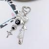 Sweet Bowknot Phone Chain Ornament Heart Beaded Cellphone Pendant Phone Lanyard