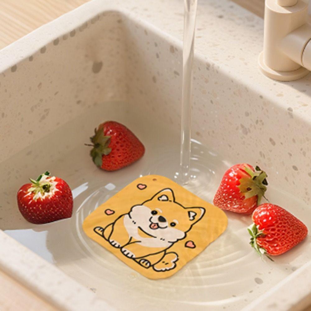 Anti-odor Floor Drain Mat Silicone Sewer Filter Pad Floor Drain Cover  for Bathroom Hair Collection