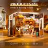 25CM Robotime Rolife Becka's Baking House 3D Puzzle DIY Miniature Dollhouse Kit Amazing Gift for Children DG161