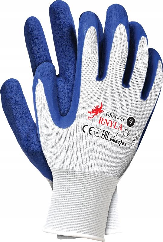 Nylon Latex Protective Gloves RNYLA WN Size 8