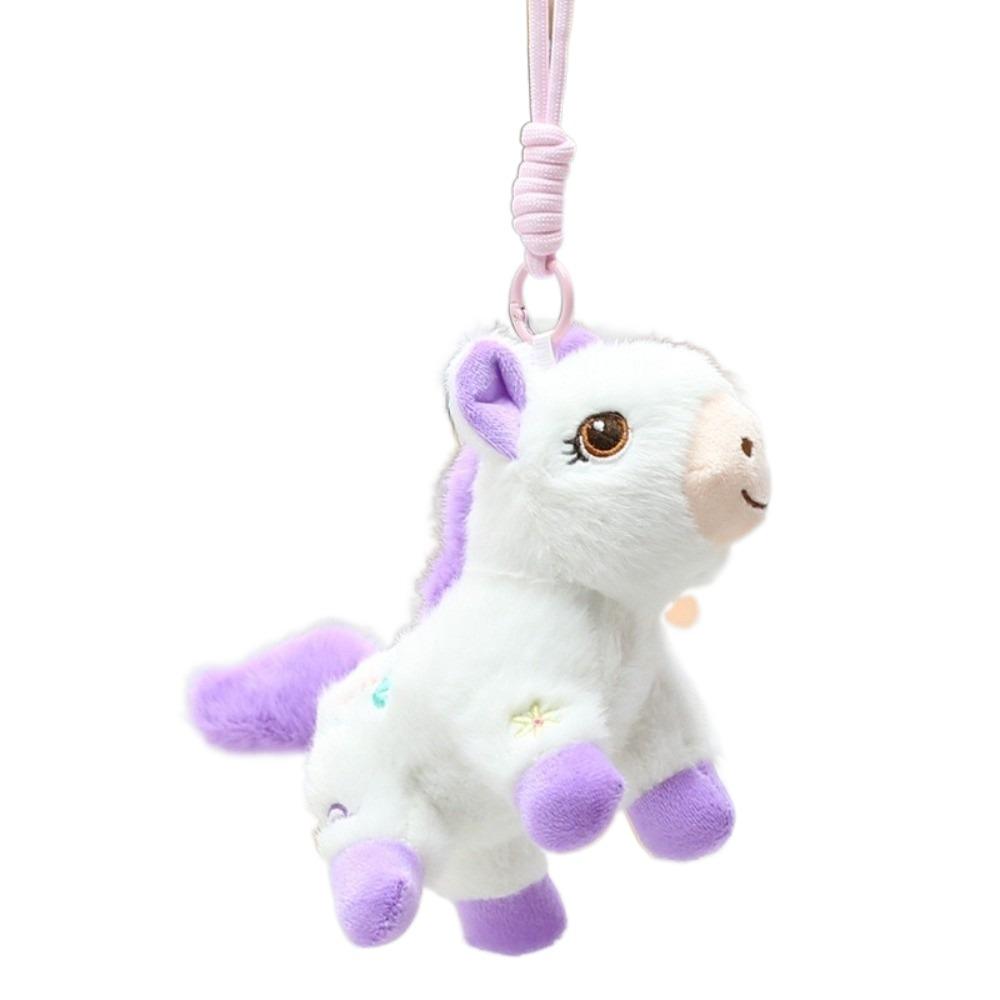 

Маскот Винтажный Пони Плюшевый Брелок Хлопок ПП Китайская Лошадь Плюшевый Брелок Подарок на Китайский Новый год фиолетовый