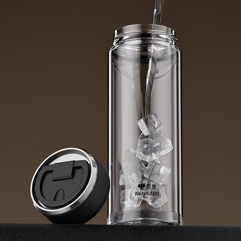WANXIANG Single Layer Thickened Portable Glass Cup