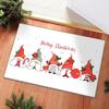 Festive Christmas Gnome Carpet Mat Traditional Red Plaid Rug Happy New Year Snowflakes Xmas Gift Home Decoration Floor Mats Rugs