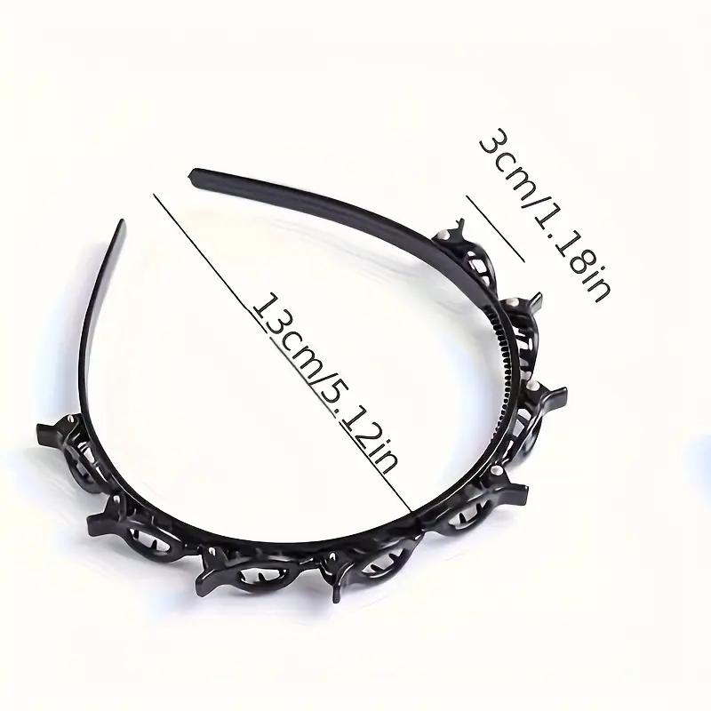 Retro Braided Headband Small Clip Clip Bangs Fixed Artifact Multi-layer Hollow Braided Headband Net Celebrity Hairpin Top Clip Hairpin