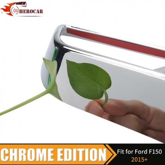 Rear High Mount Third Stop Tail Lamp Trim Cover for Ford F150 2015- Chrome