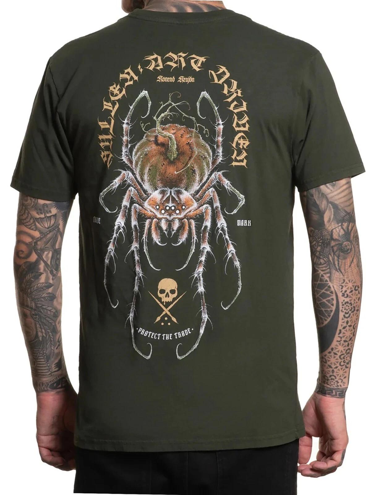 Sullen Men s Krajda Tarantula Short Sleeve Premium T-shirt Tattoo Spider Tee S