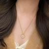 light luxury Chinese style retro round collar chain Simple natural chalcedony transparent white necklace for Women charm