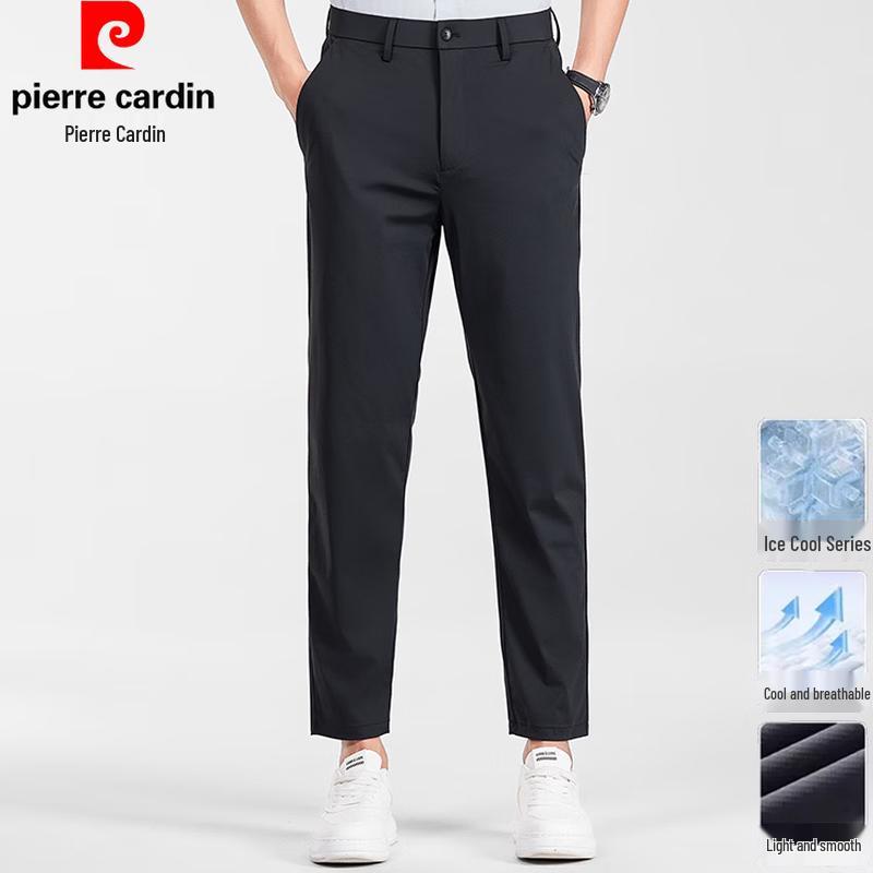 

Pierre Cardin Men s Ice Silk Casual Straight-Leg Pants 38