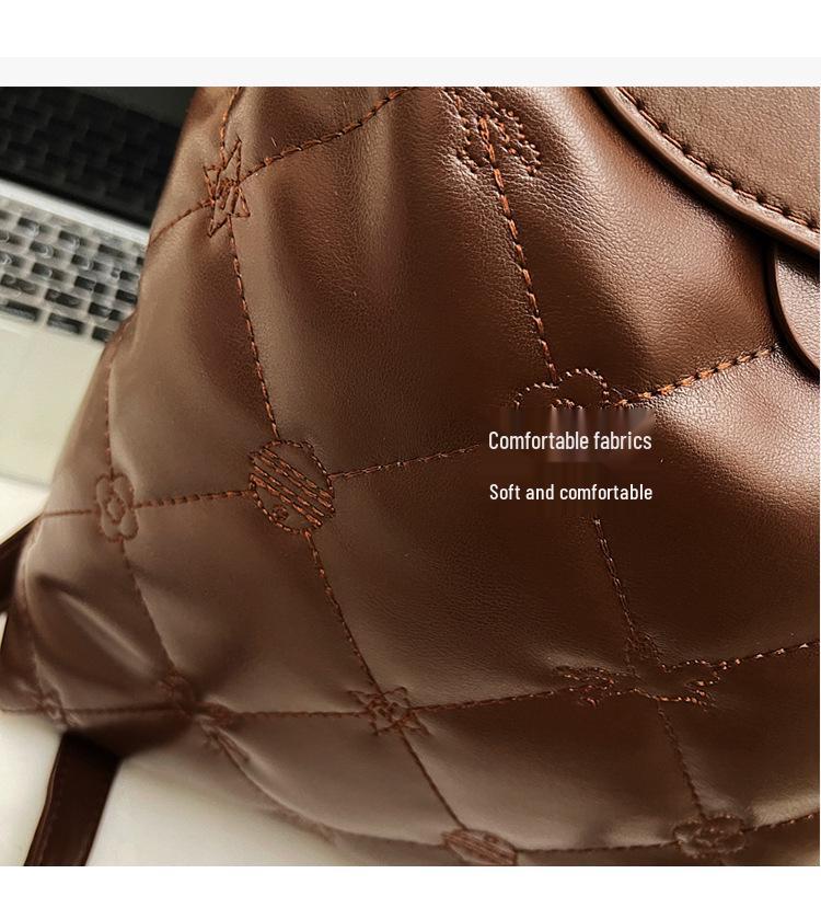 Korean Women's Minimalist Backpack 2025 - Trendy, Large-Capacity Autumn/Winter Handbag & Commuter Bag