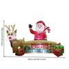 Inflatable Santa Christmas with Reindeer Easy Bottom Zipper Deflation,