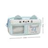 Pencil Case Adorable Cat Ear Design Large Capacity Pixel Music Themed Portable Stationery Organizer for Kids Daily Use