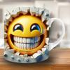 3D Emoji Smiley Ceramic Coffee Mug Tea Cup Funny Face Smiley