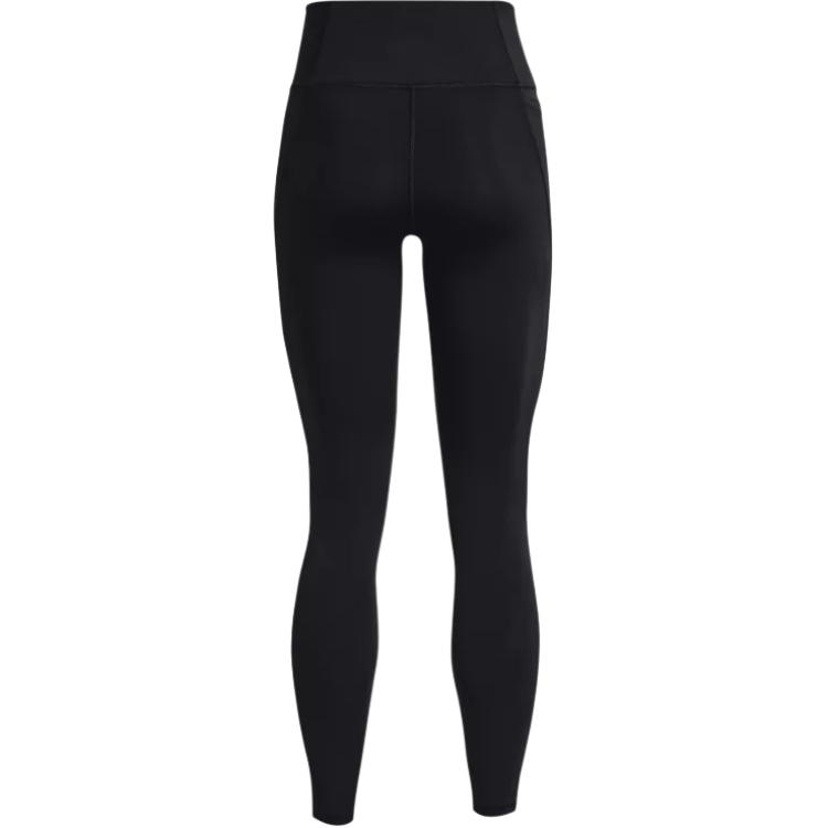 Under Armour Solid Logo Fitted Athletic Pants Women Bottoms Black 1372119-001